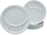 CreaTable Fondueteller "Essteller Universal" Teller Set, 4 Personen, Porzellan,