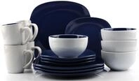 Retsch Arzberg Kombiservice "Geschirr-Set, Service NOVA SQUARE" Bicolor-Look, 16