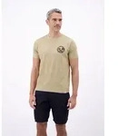 T-Shirt LERROS "L&auml;ssiges, unifarbenes T-Shirt aus reiner Baumwolle mit Print",