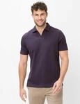 Poloshirt BRAX "Style PRINCETON", Herren, Gr. M (50), lila, 100% Baumwolle, Shirts
