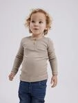 Name It Langarmshirt "NMMKAB LS TOP NOOS" Im Henley-Stil - mit kurzer...