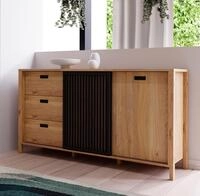 FORTE Sideboard "Jytana" Breite 174,8 cm, T&uuml;r mit Lamellenoptik, Mauvella...