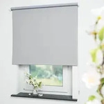 Seitenzugrollo LIEDECO "Uni" Gr. 8, grau (hellgrau), B:162cm H:180cm, Polyester,