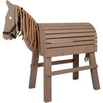 Holzpferd SMALL FOOT "grau", grau, Stehtiere, KinderB:53cm H:111cm L:111cm, B:53cm