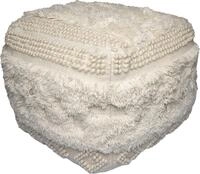 Kayoom Pouf "Bohist 125 50cm x 50cm, Strukturen mit Fransen und Quasten" 1 Stk....