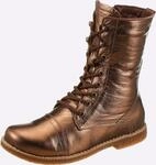 Schn&uuml;rstiefelette ANDREA CONTI, Damen, Gr. 36, bronzefarben, Glattleder, Leder,