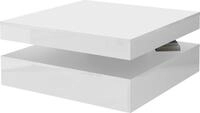 FORTE Couchtisch mit Funktion, drehbare Tischplatte, Breite ca. 78x78 cm