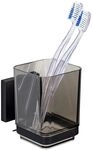 WENKO Zahnputzbecher "Vacuum-Loc Modell Quadro" mit Wandhalterung ohne Bohren,