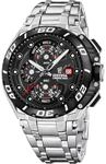 Chronograph FESTINA "Chrono Bike", silberfarben, schwarz, Armbanduhren, Herren,