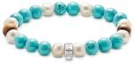 Armband THOMAS SABO "Charm Club: Bead-Armband" Gr. 17, silber (silberfarben, t&uuml;rkis,
