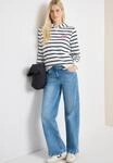 Kapuzensweatshirt CECIL, Damen, Gr. L (42), universal blau, Sweatware, 65% Baumwolle,
