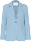 Blusenblazer KAFFE "Blazer KASAKURA", Damen, Gr. 34, blau (faded denim),