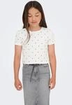 T-Shirt KIDS ONLY "KOGBELLA LIFE SHORT AOP S/S TOP JRS NOOS", M&auml;dchen, Gr. 122/128,