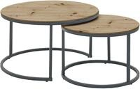 Stolkom Couchtisch "Gino 2 &Oslash;/H 80x75 cm & 60x40 cm" 1 Stk. tlg. 2er Set, 15mm