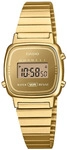 Chronograph CASIO VINTAGE, gold (goldfarben), Armbanduhren, Damen, Chronograph,