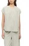 Kurzarmbluse S.OLIVER, Damen, Gr. 36, beige (cream beige stripe), Web,...