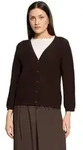 Strickjacke CARTOON "Damen mit V-Ausschnitt", Damen, Gr. 46, dunkelbraun,