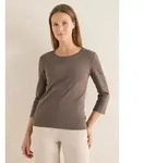 Rundhalsshirt CECIL, Damen, Gr. 3XL, urban taupe, Web, 100% Baumwolle, unifarben,