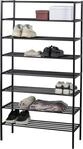 Schuhregal WOOOD "Ferro mit pulverbeschichtetem Eisen stapelbar", schwarz, B:85cm