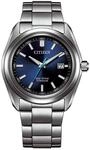 Quarzuhr CITIZEN, silber (silberfarben, blau), Armbanduhren, Herren, Quarzuhr,