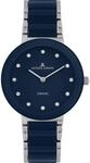 Keramikuhr JACQUES LEMANS "Monaco", blau (dunkelblau), Armbanduhren, Damen, Quarzuhr,