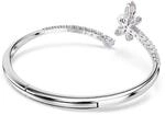 Armspange SWAROVSKI "Schmuck Geschenk Capsule Armreif" Gr. L, silber (metallfarben,
