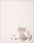 Biederlack Babydecke "Babydecke Foxy" 75 x 100, mit Zierstich