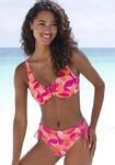 B&uuml;gel-Bikini-Top LASCANA "Tilly", Damen, Gr. 38, Cup E, blau (beere, pfirsich),