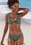B&uuml;gel-Bikini-Top LASCANA "Fay", Damen, Gr. 42, Cup F, gr&uuml;n (oliv),...