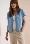 Cecil Kurzarmbluse in Denim-Optik