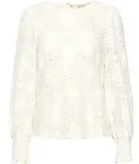 Langarmbluse KAFFE "Bluse langarm KAraula", Damen, Gr. 38, wei&szlig; (chalk),