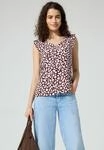 Blusentop STREET ONE STUDIO, Damen, Gr. 34, braun (vanilla sand), Web, 70% Viskose,