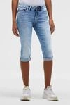 Regular-fit-Jeans SOCCX, Damen, Gr. 33, Kurz, sun and sand blau, Denim/Jeans,