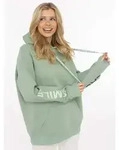 Hoodie ZWILLINGSHERZ "SMILE & LAUGH", Damen, Gr. S/M, gr&uuml;n (iceberg gr&uuml;n),