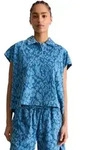Poloshirt MARC O'POLO DENIM "aus Organic Cotton", Damen, Gr. XXS, medium blau,