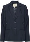 Blusenblazer FRANSA "Blazer FRABIGAIL", Damen, Gr. 36, blau (schwarz peacoat),