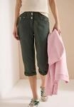 3/4-Hose CECIL, Damen, Gr. 31, L&auml;nge 22, clear khaki, Web, 98% Baumwolle, 2%