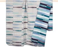PAD Wohndecke "SARDINE" Made in Europe, Wendefunktion, gestreift, Motiv Fische,