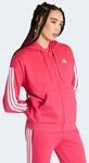 Kapuzensweatjacke ADIDAS SPORTSWEAR "ESSENTIALS 3-STREIFEN FLEECE", Damen, Gr. XL,