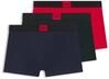HUGO Underwear Trunk Set, 3 Stk. mit kontrastfarbenen Logobadge