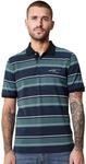 Poloshirt CASAMODA "CASAMODA Polo-Shirt gestreift", Herren, Gr. L, blau...