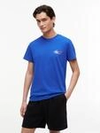 T-Shirt TOMMY JEANS "TJM SLIM FIT SIGN CHEST", Jungen, Gr. S, providence blau,...