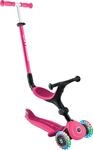 Tretroller GLOBBER "GO-UP ACTIVE LIGHTS mit Leuchtrollen", pink (fucsia pink),