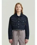 Outdoorjacke G-STAR "Girls Cropped Denim Jacke", M&auml;dchen, Gr. 6, blau (schwarz),