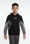Hoodie PUMA "Essentials Colourblocked Hoodie Jungen", Kinder, Gr. 176, schwarz,