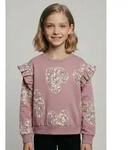 Sweatshirt NAME IT "NMFKIWILE LS NREG SWEAT UNB", M&auml;dchen, Gr. 116, rosa (lilas),