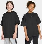 T-Shirt ADIDAS SPORTSWEAR "J FI OVSZ TEE", Jungen, Gr. 176, schwarz, schwarz,