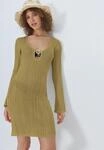 Strandkleid LSCN BY LASCANA, Damen, Gr. 40, N-Gr, gr&uuml;n, Strick, Obermaterial:...