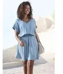 Sommerkleid BUFFALO "mit V-Ausschnitt aus weicher Lyocellware", Damen, Gr. 38,...