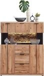 Wohnconcept Highboard "Donna Highboard, 122x144x42 (BxHxT)" 1 Stk. tlg. Beleuchtung